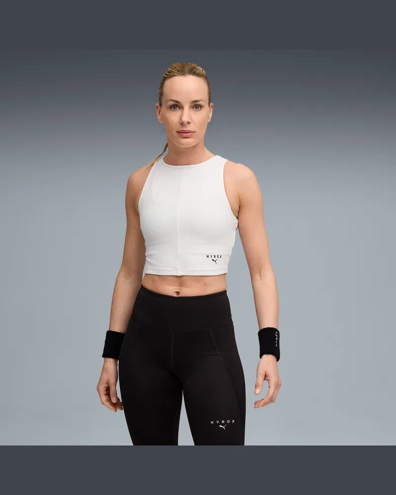 Puma x HYROX Rib Cropped Tanktop Damen, Kleidung, WeiÃŸ Weiãÿ