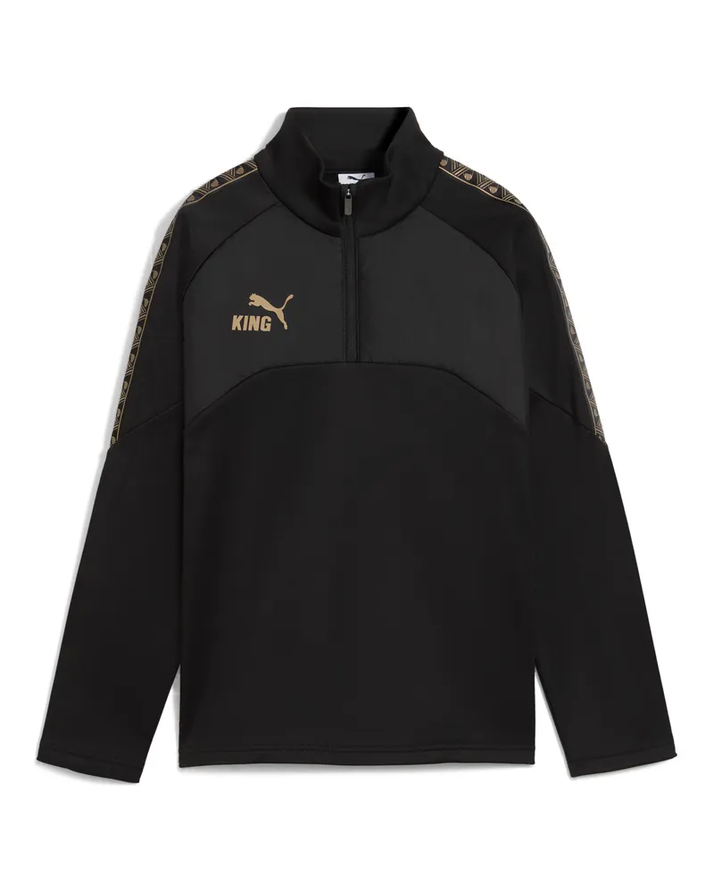 Puma KING FuÃŸball-Trainingsoberteil Winter Teenager, Kleidung, Schwarz Schwarz