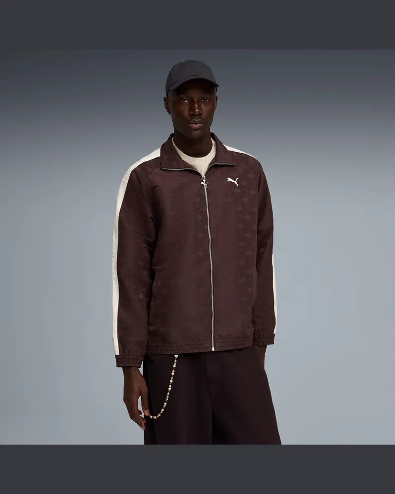 Puma T7 Gewebte Trainingsjacke Herren, Kleidung, Braun Braun