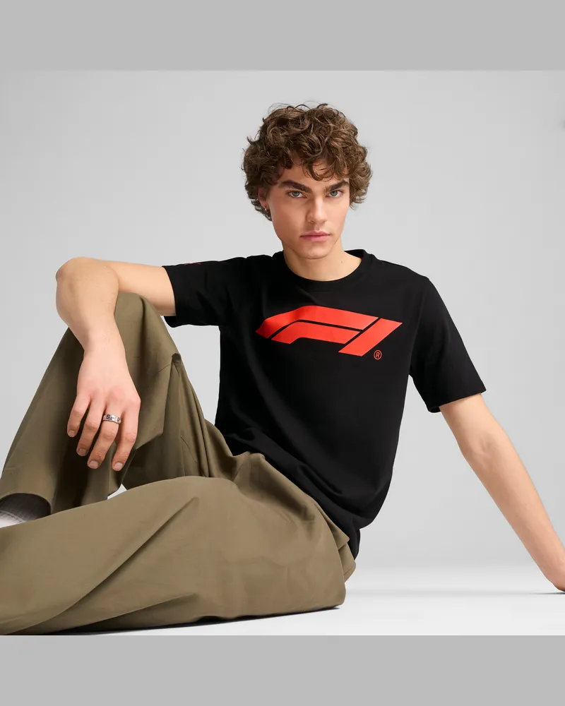 Puma F1® Essentials Logo T-Shirt Herren, Kleidung, Schwarz Schwarz