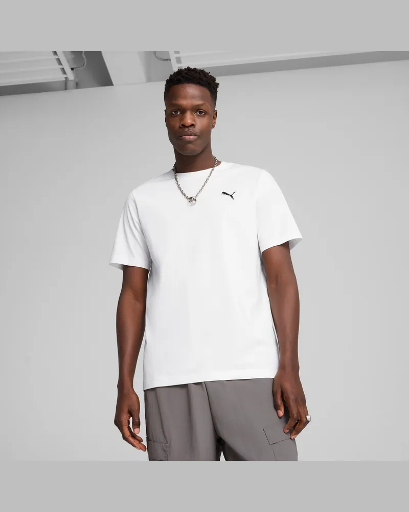 Puma WARDROBE ESS T-Shirt Herren, Kleidung, Weiß Weiß