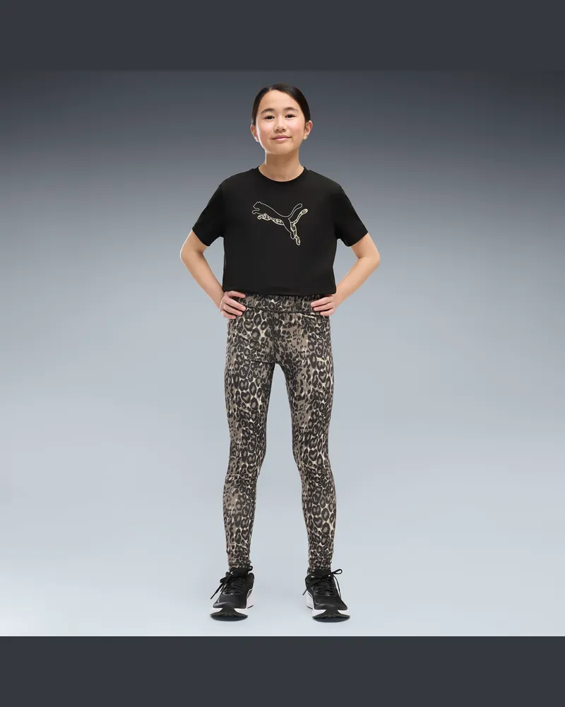 Puma Train All Day Essentials Bedruckte Leggings Teenager, Kleidung Beige