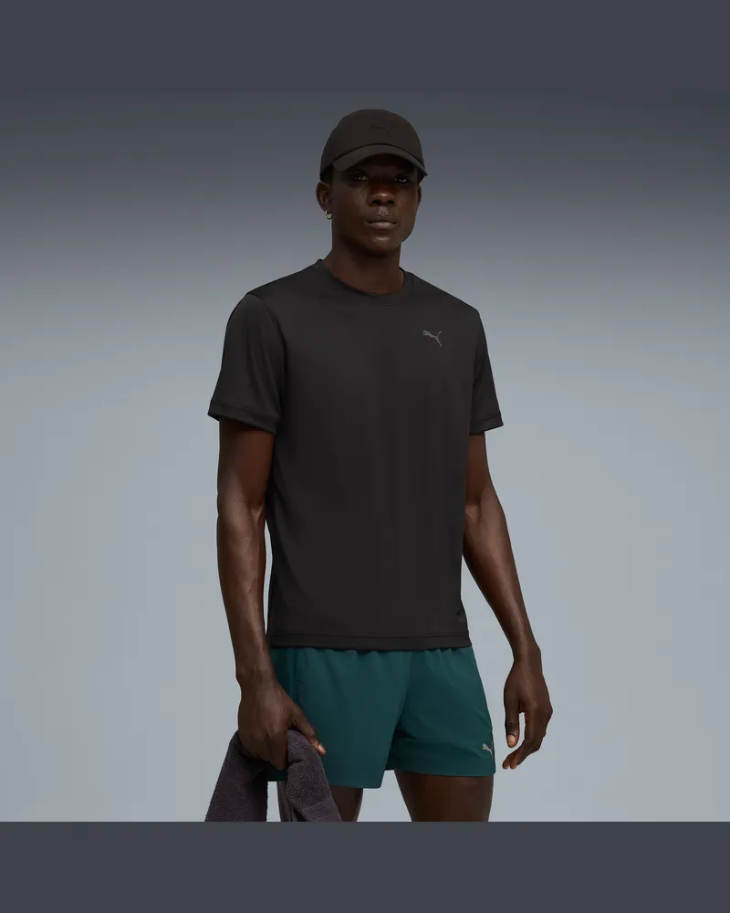 Puma Graphics Running Faster T-Shirt Herren, Kleidung, Schwarz Schwarz