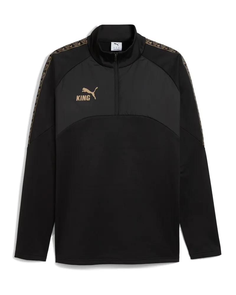 Puma KING Fußball-Trainingsoberteil Winter Herren, Kleidung, Schwarz Schwarz