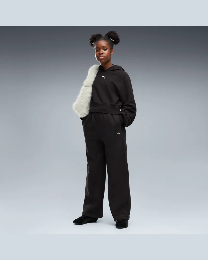 Puma Essentials Relaxed Slouchy Pintuck Hose Teenager, Accessoires, Schwarz Schwarz