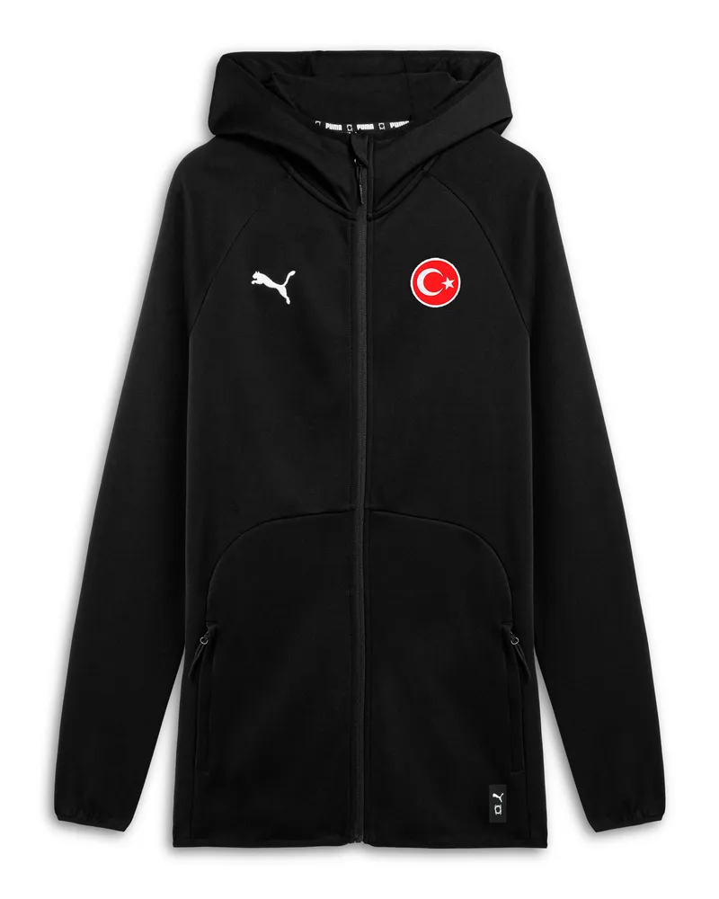 Puma Türkei Basketball Team Trainingsjacke, Kleidung, Schwarz Schwarz