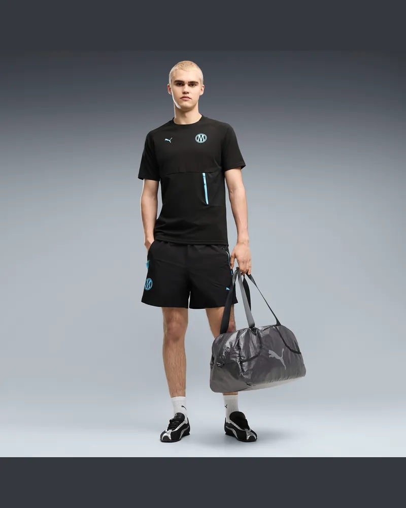Puma Olympique de Marseille TECH Relaxed Gewebte Shorts Herren, Kleidung, Schwarz Schwarz