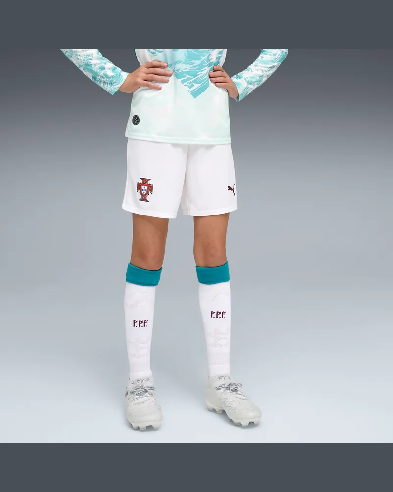 Puma Portugal 2026 Shorts Teenager, Kleidung, Weiß Weiß
