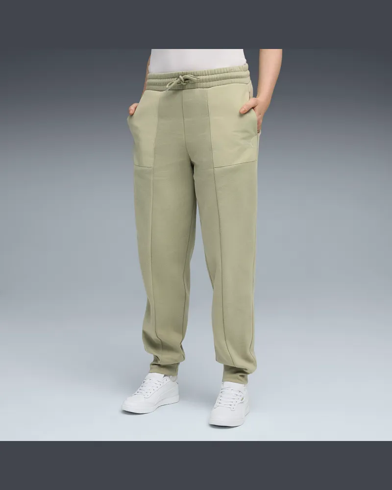 Puma HER High-Waist-Jogginghose Damen, Kleidung, Grün Grün