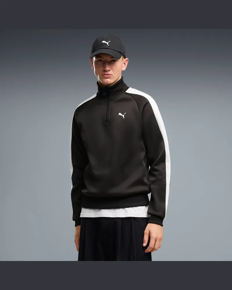 Puma T7 Always On Trainingsjacke mit Reißverschluss bis zum Hals Herren, Kleidung, Schwarz Schwarz