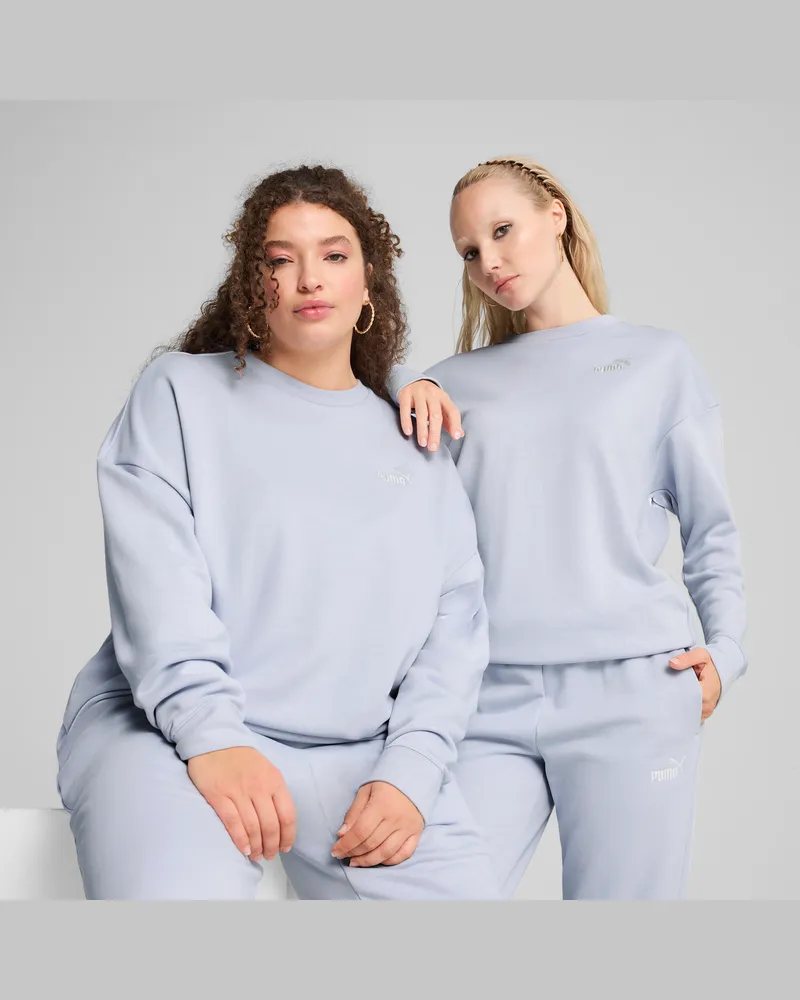 Puma ESS Small No. 1 Logo Relaxed Sweatshirt mit Rundhalsausschnitt Damen, Kleidung, Blau Blau