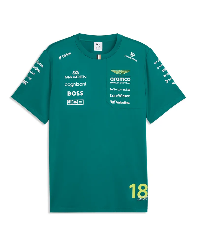 Puma x ASTON MARTIN ARAMCO F1Â® TEAM Replica Stroll T-Shirt Unisex, Accessoires, GrÃ¼n Grã¼n