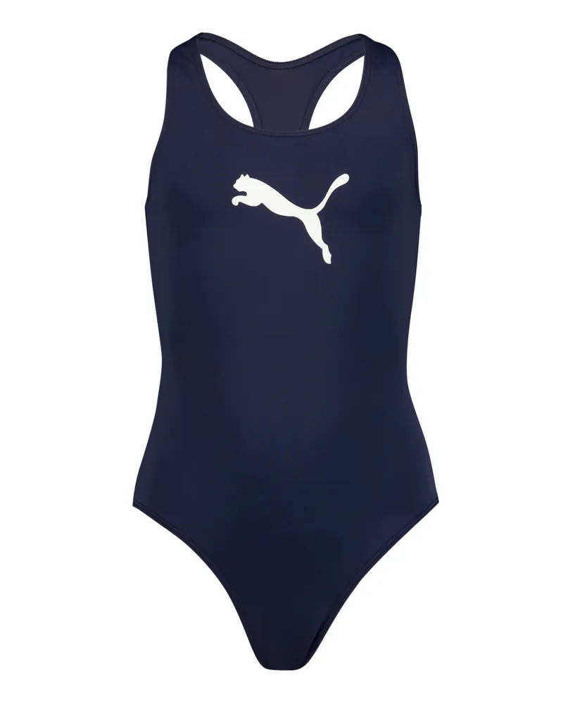 Puma Badeanzug Mädchen, Kleidung, Blau Blau