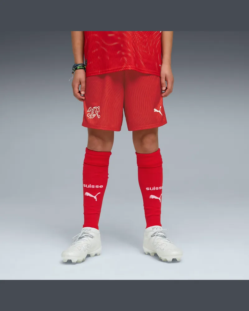 Puma Schweiz 2026 Shorts Teenager, Kleidung, Rot Rot