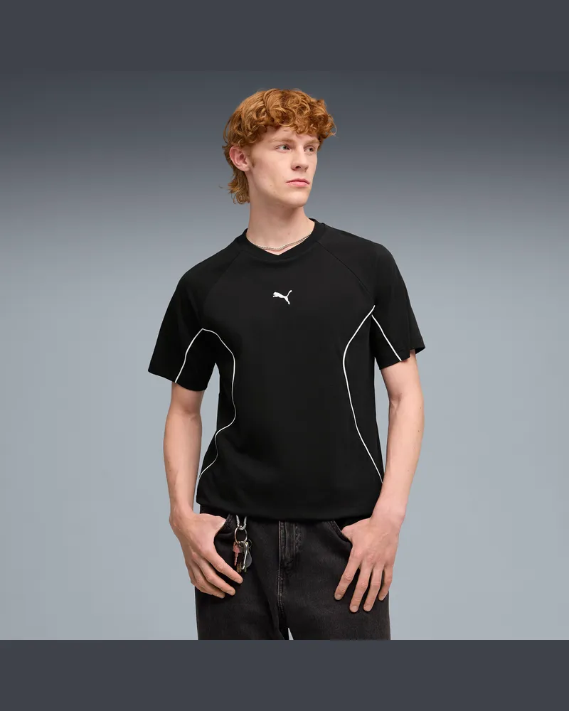Puma Sport T-Shirt Herren, Kleidung, Schwarz Schwarz