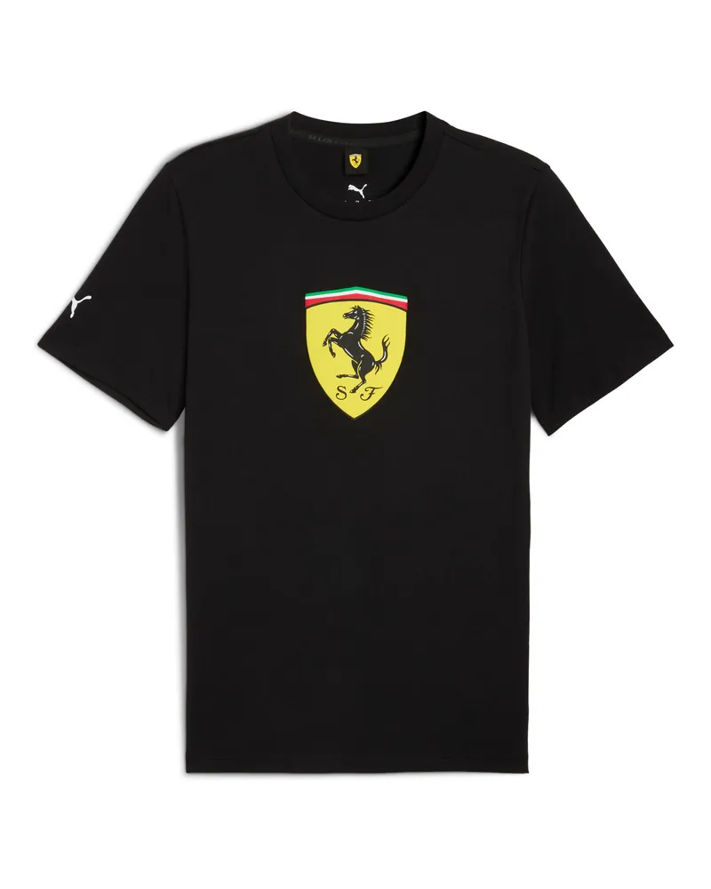 Puma Scuderia Ferrari Sportswear ColouRot Shield T-Shirt Herren, Accessoires, Schwarz Schwarz