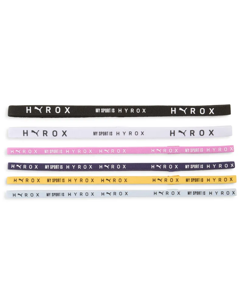 Puma x HYROX Haarbänder (6er-Pack), Accessoires, Schwarz Schwarz
