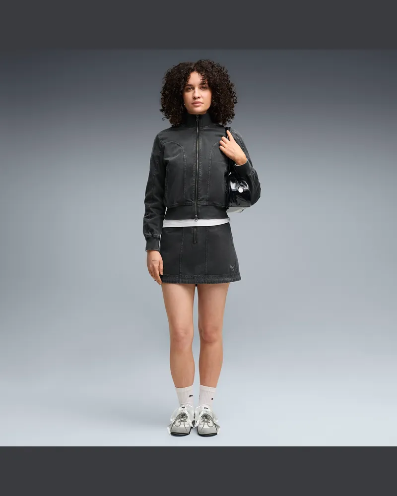 Puma FUTURE..ARCHIVE Washed Twill Rock Damen, Kleidung, Schwarz Schwarz