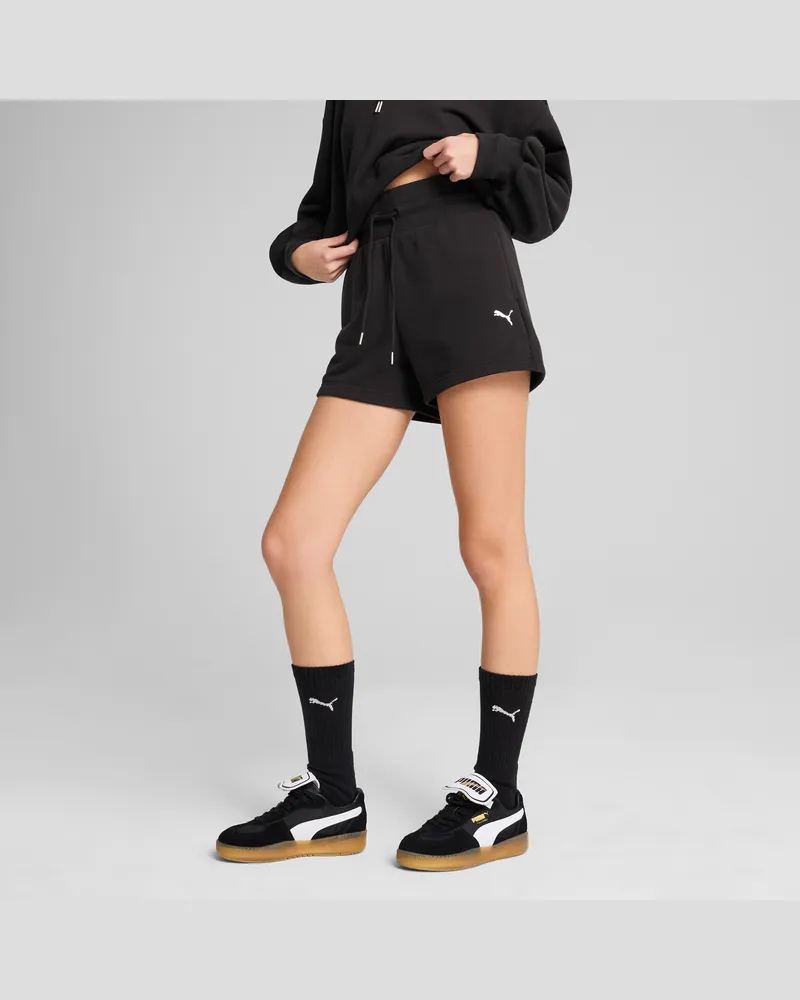 Puma WARDROBE ESS 4" Shorts Damen, Kleidung, Schwarz Schwarz
