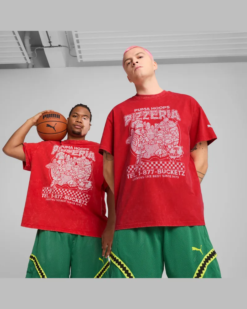 Puma x TMNT Basketballshirt Herren, Kleidung, Rot Rot