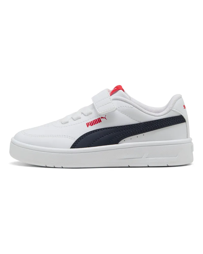 Puma Court Classic Clean Sneakers Kinder, Schuhe, Weiß Weiß