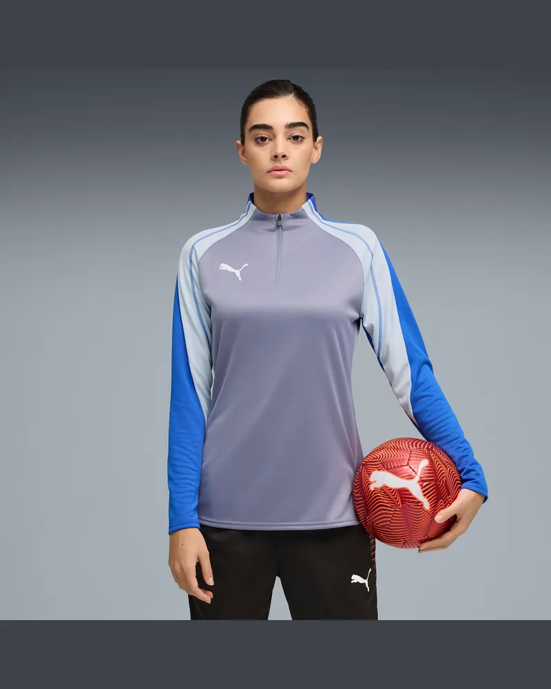 Puma IndividualBLAZE Fußballtop mit viertellangem Reißverschluss Damen, Kleidung, Grau Grau