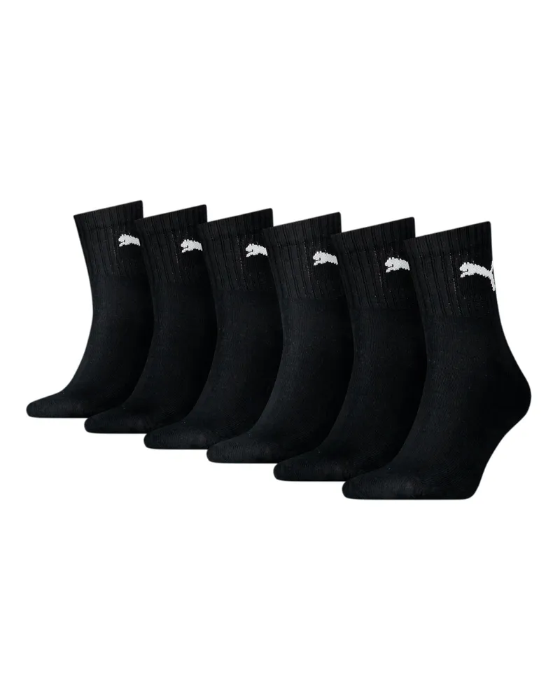 Puma Kurze Crew-Socken im 6er-Pack, Kleidung, Schwarz Schwarz