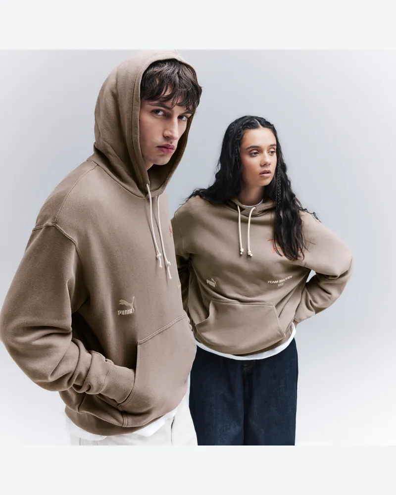 Puma McLAREN RACING James Hunt Graphic Hoodie Unisex, Kleidung Beige