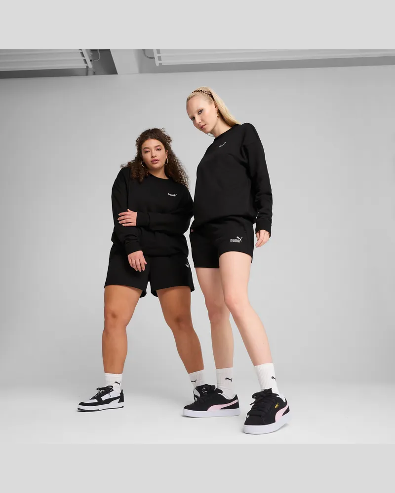 Puma ESS Small No. 1 Logo 4'' Shorts Damen, Kleidung, Schwarz Schwarz