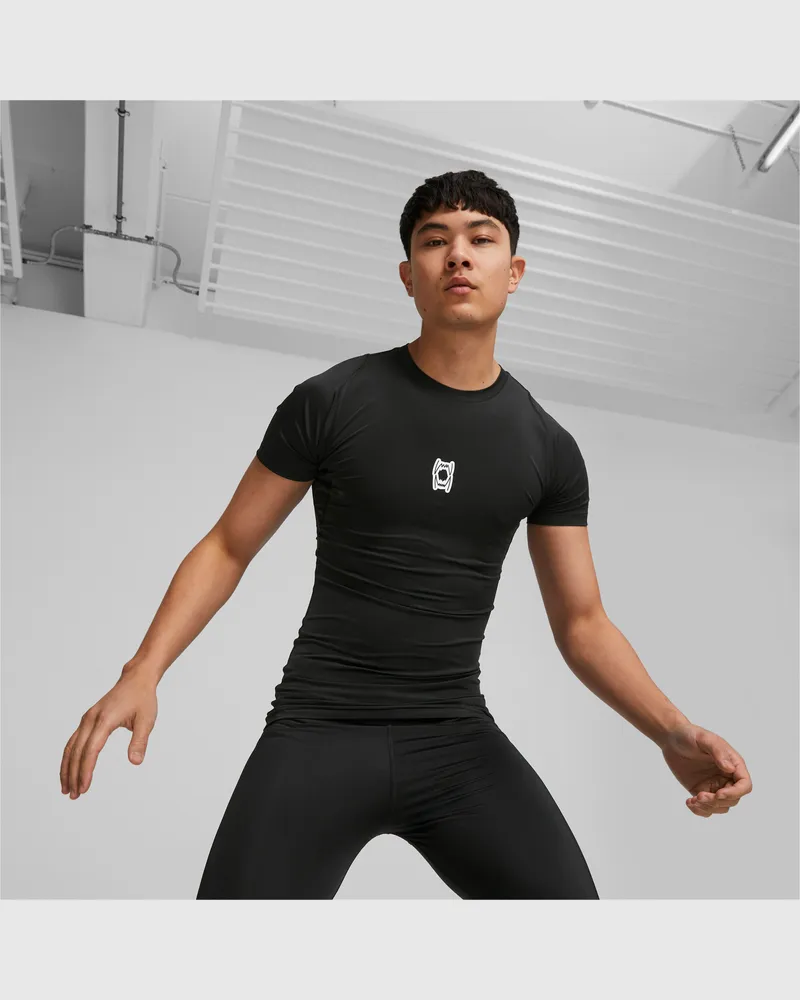 Puma Hoops Team Basketball-T-Shirt Männer, Kleidung, Schwarz Schwarz