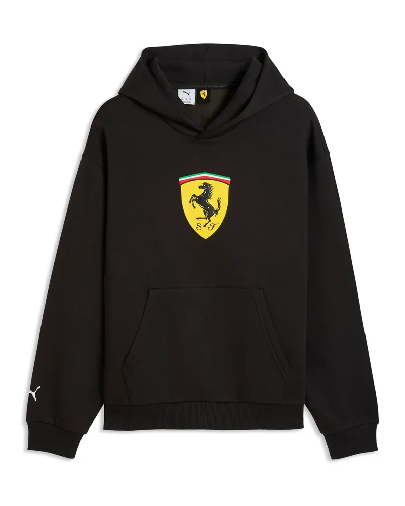 Puma Ferrari ColouRot Shield Fleece Hoodie Herren, Accessoires, Schwarz Schwarz