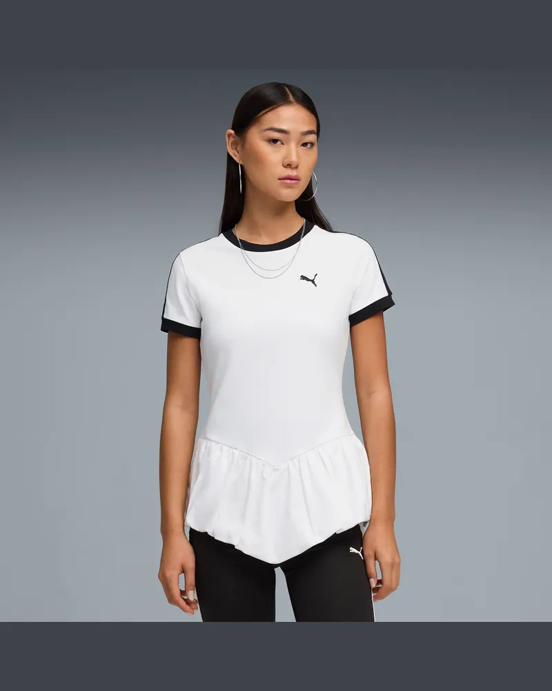 Puma T7 Balloon T-Shirt Damen, Kleidung, Weiß Weiß