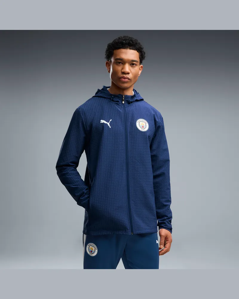 Puma Manchester City Softshell-Trainingsjacke Herren, Kleidung, Blau Blau