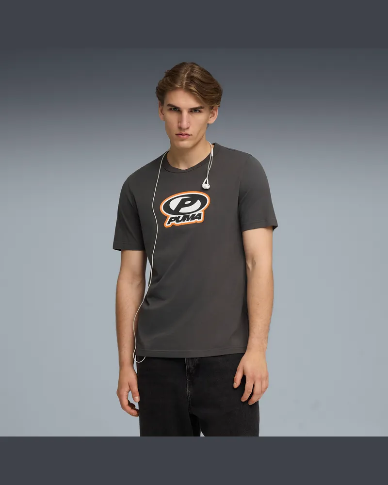 Puma FUTURE..ARCHIVE Graphic T-Shirt Unisex, Kleidung, Grau Grau