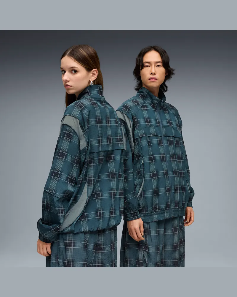 Puma CLRT Jacke mit Print Unisex, Kleidung, Grau Grau