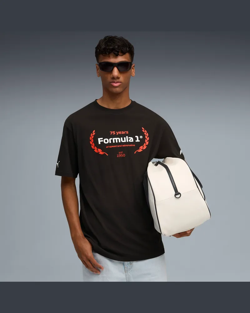 Puma F1® Essentials Graphic T-Shirt Herren, Kleidung, Schwarz Schwarz