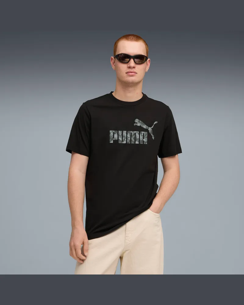 Puma Essentials Camo T-Shirt Herren, Kleidung, Schwarz Schwarz