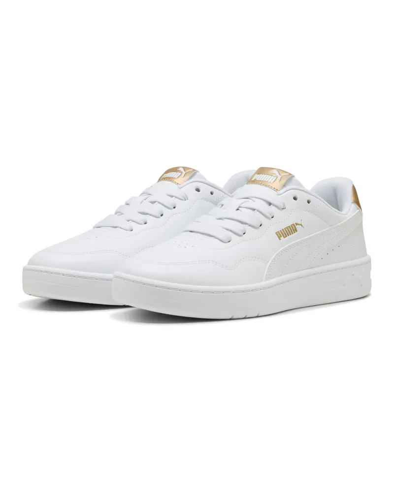 Puma Court Lally Metallisch Glam Sneakers Damen, Accessoires, Weiß Weiß