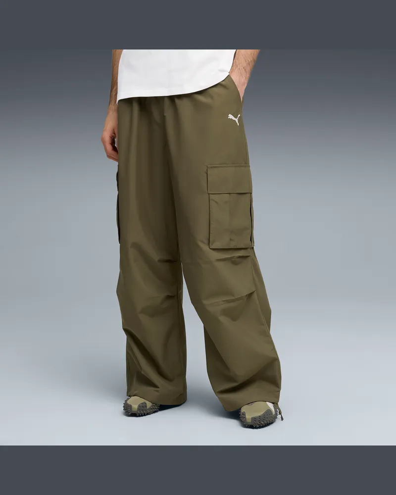 Puma FUTURE..ARCHIVE Extreme Cargohose Unisex, Kleidung, Grün Grün
