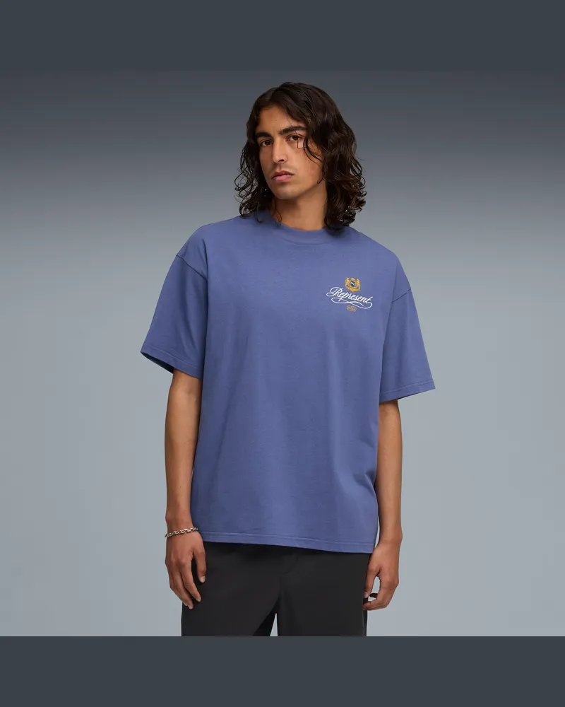 Puma x REPRESENT Graphic T-Shirt Herren, Kleidung, Blau Blau