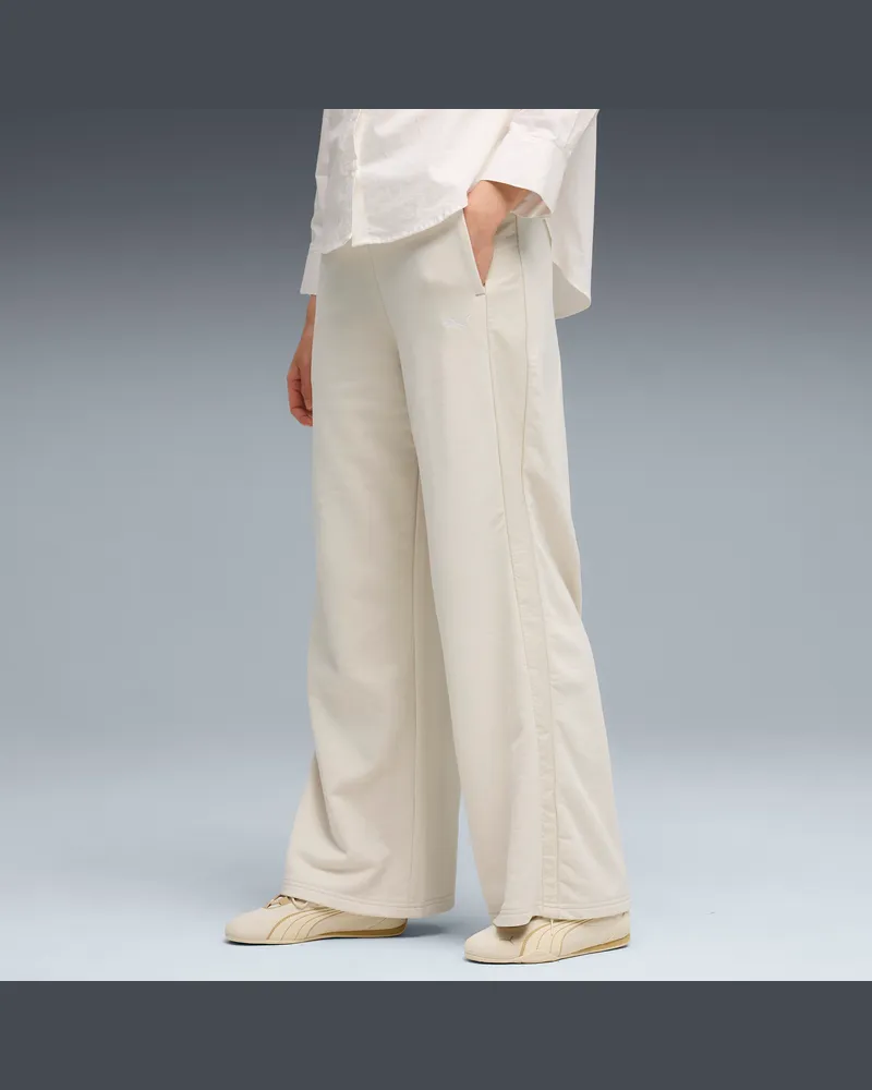 Puma HER High-Waist Wide-Leg Hose Damen, Kleidung, Weiß Weiß