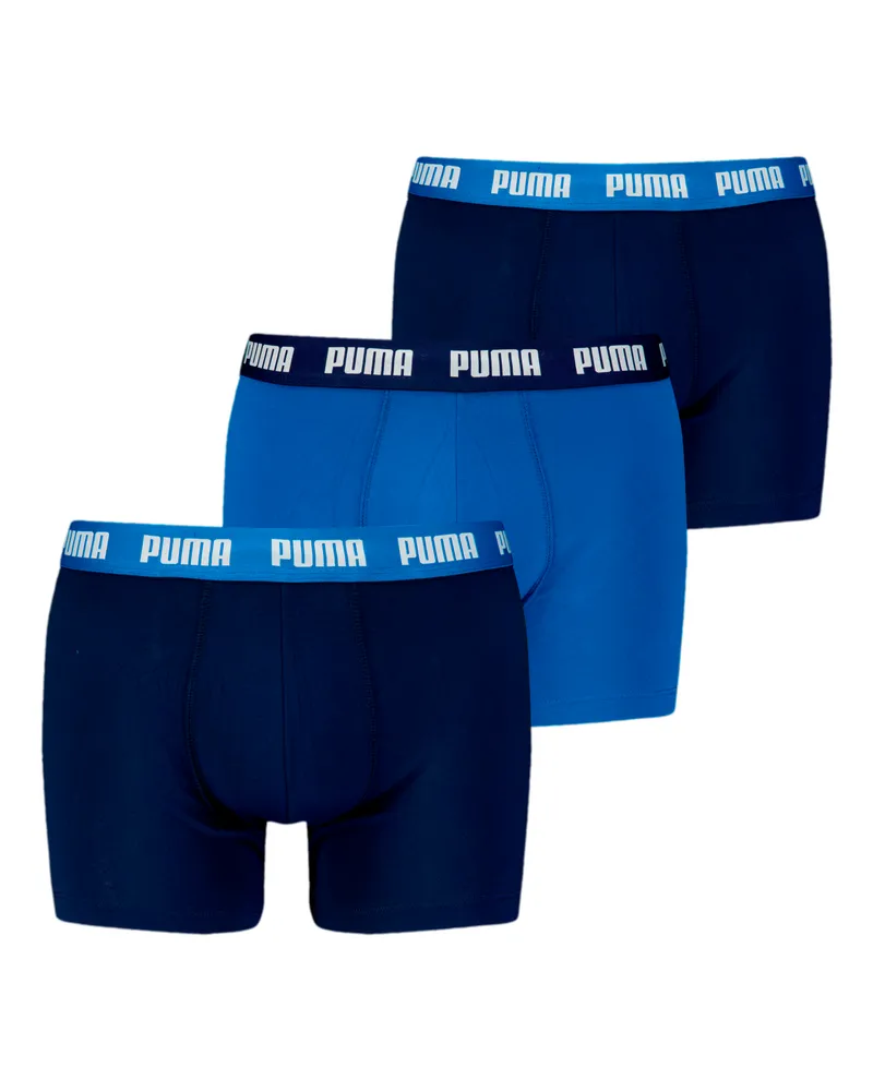 Puma Boxershorts Herren (3er-Pack), Kleidung, Blau Blau