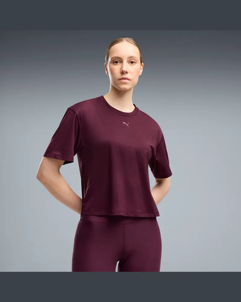 Puma CLOUDSPUN Relaxed T-Shirt Damen, Kleidung, Rot Rot