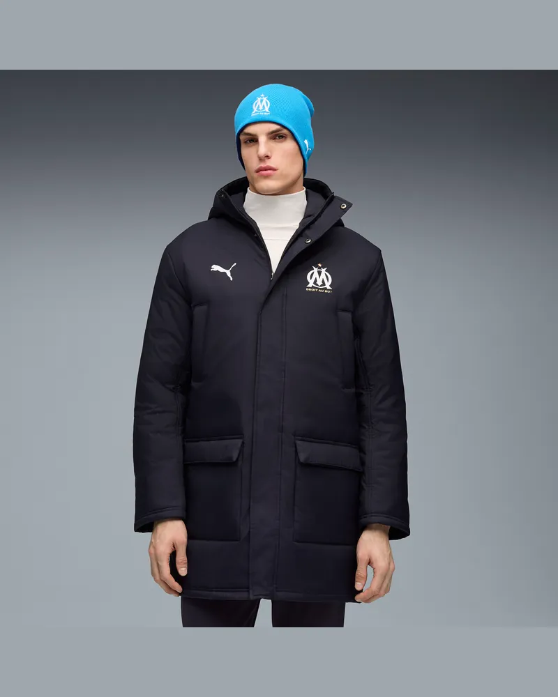 Puma Olympique de Marseille Trainingswinterjacke Herren, Kleidung, Blau Blau