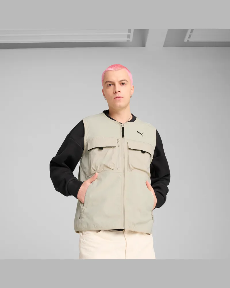 Puma TECH Cargoweste Herren, Kleidung Beige