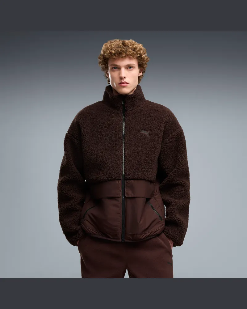 Puma Hybrid Re:Fibre Relaxed Jacke Herren, Kleidung, Braun Braun