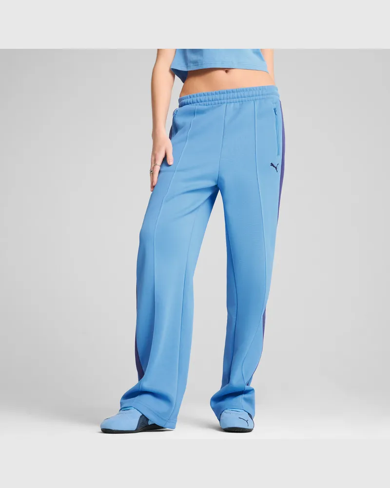 Puma T7 Always On Straight Trainingshose Damen, Kleidung, Blau Blau