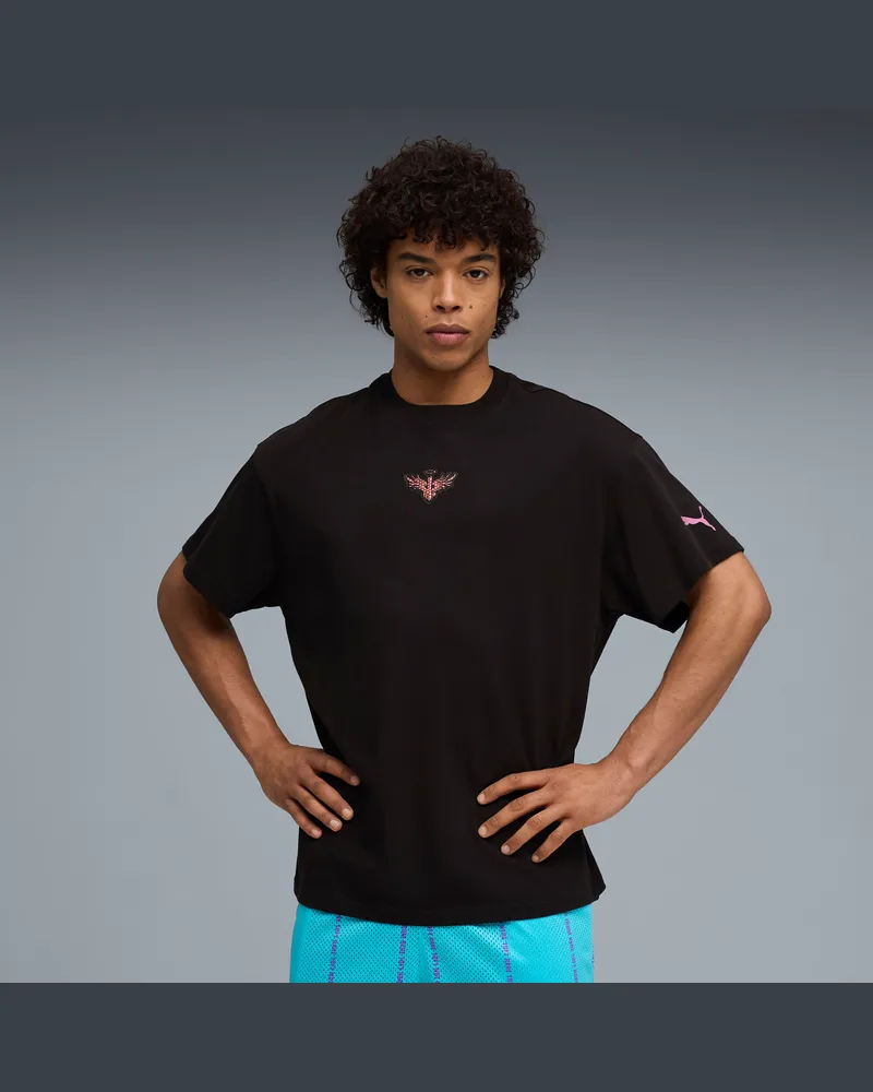 Puma Melo Alwayz On 1 Basketballshirt Herren, Kleidung, Schwarz Schwarz