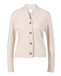 ALLUDE Strickjacke mit V-Ausschnitt Crème Beige