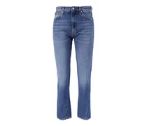 Straight-Leg Jeans Mittelblau